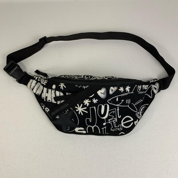 Golden Goose Doodle Print Fanny Pack - Bold, Stylish Belt Bag for Streetwear - Picture 2 of 8